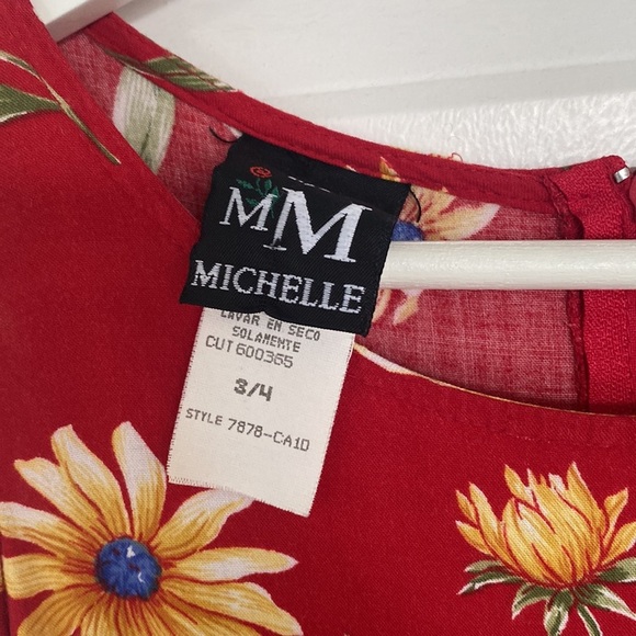 Vintage My Michelle Sunflower Dress - size 3 4 fall - Picture 4 of 7